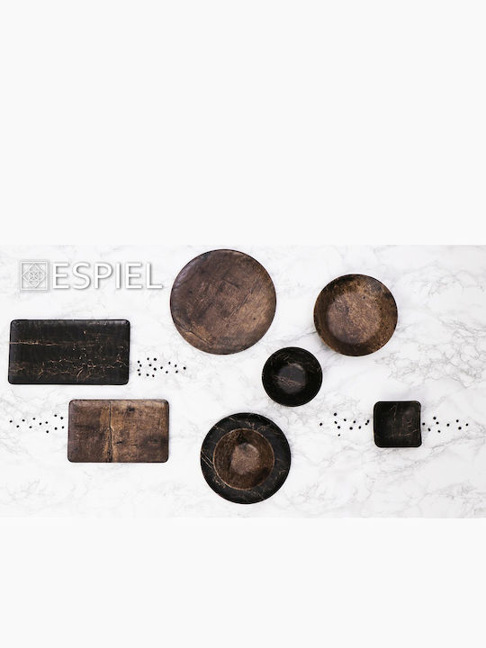 Espiel Tria Wooden Salad Bowl Black 15x15cm