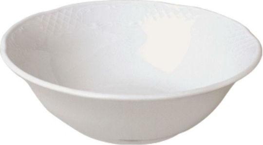 Güral Porselen Flora Porcelain Salad Bowl White 22x22cm