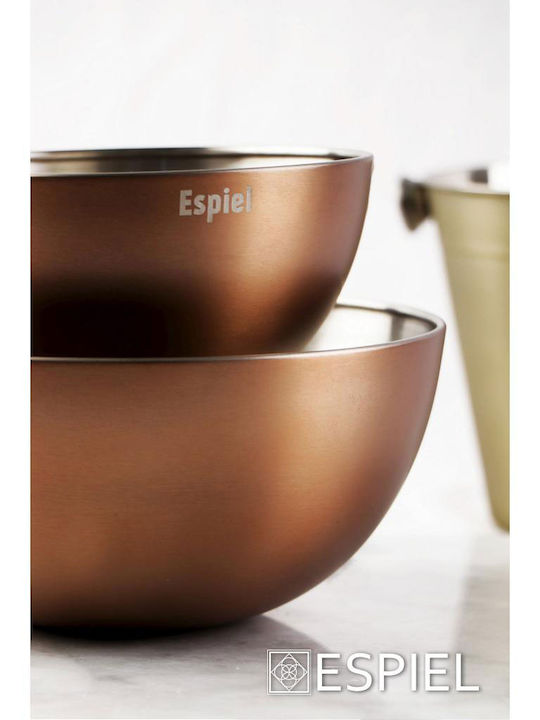 Espiel Σαλατιέρα Inox Ασημί 19.5x19.5x9cm