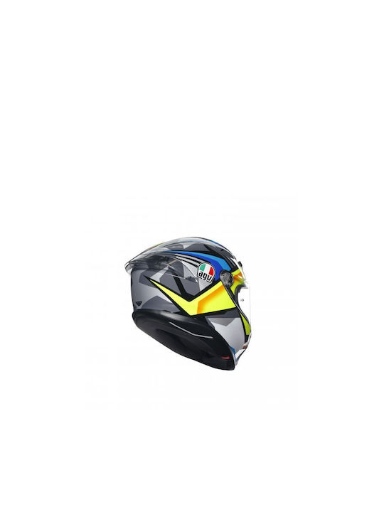 AGV K6 S Multi Flash Joan Black/Blue/Yellow Κράνος Μηχανής Full Face 1220gr με Pinlock