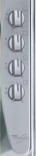 Whirlpool Εστία Υγραερίου Αυτόνομη Inox 58x50εκ. Ασημί