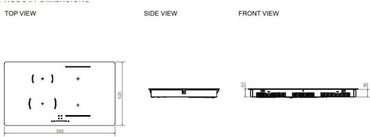 Bertazzoni Induction Cooktop Autonomous with Child Lock Function 59x52εκ.