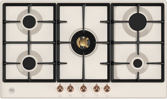 Bertazzoni Gaskochfeld Autonom 89x52.2εκ. Beige