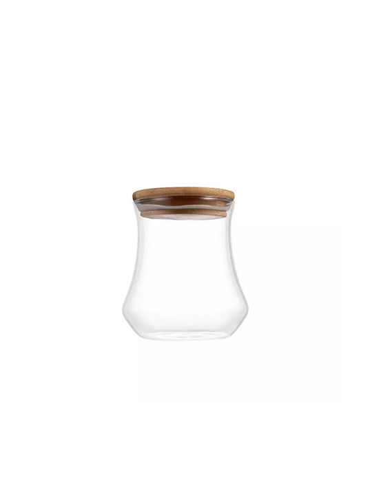 Karvounis General Use Glass Jar with Airtight Lid Transparent 500ml 1 Piece