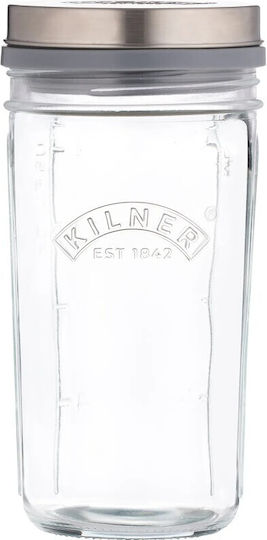 KIlner Βάζο Γενικής Χρήσης με Καπάκι Ξύλινο Διάφανο 500ml