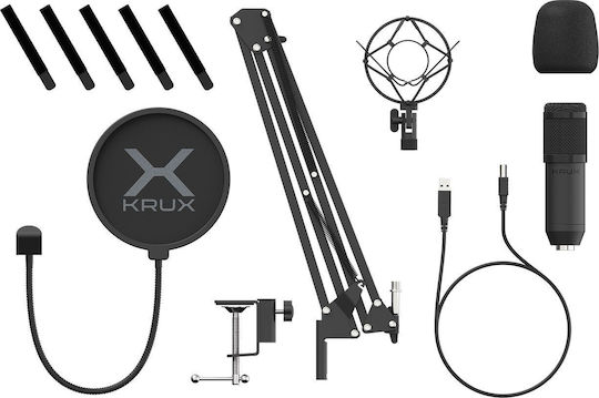 Krux Edis 1000 Σετ Μικρόφωνο USB Shock Mounted για Κινητό
