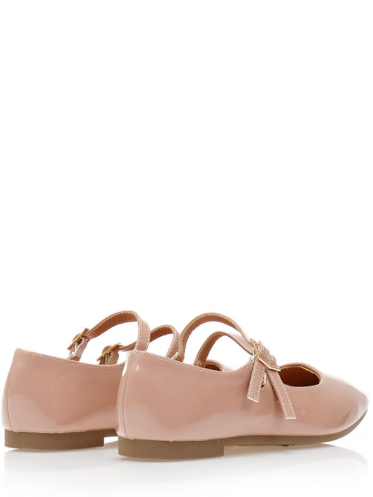 Damen Ballerinas aus Lackleder Rosa