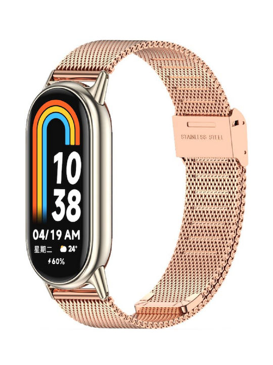 Tech-Protect MILANESEBAND Curea Oțel inoxidabil Rose Gold (Smart Band 8 / 8 NFC)