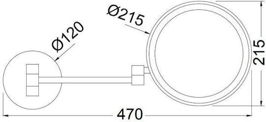Geesa FD01-100 Vergrößerung Καθρέπτης LED 21.5x21.5cm Silber Geesa FD01-100 Vergrößerung Καθρέπτης LED 21.5x21.5cm Silber