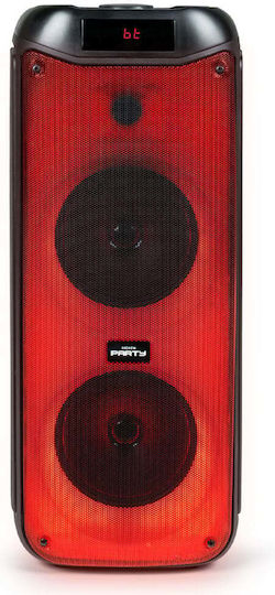 Karaoke Lautsprecher mit Kabelgebundenem Mikrofon und Lichteffekten PARTY High Power Box L PARTYBTHPL Schwarz
