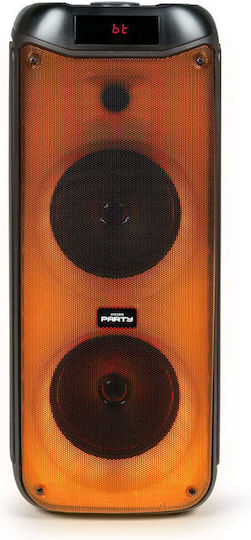 Karaoke Lautsprecher mit Kabelgebundenem Mikrofon und Lichteffekten PARTY High Power Box L PARTYBTHPL Schwarz