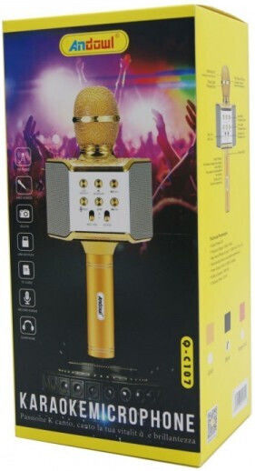 Andowl Μικρόφωνο Karaoke Ασύρματο Q-C107 Q-C107 Μαύρο