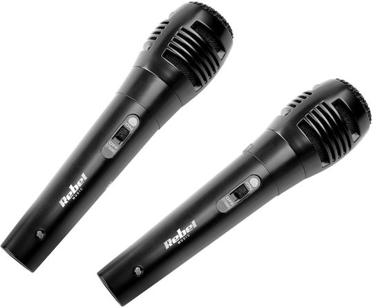 Azusa Ενισχυτής Karaoke με Ενσύρματα Μικρόφωνα MIK0115 Ασημί