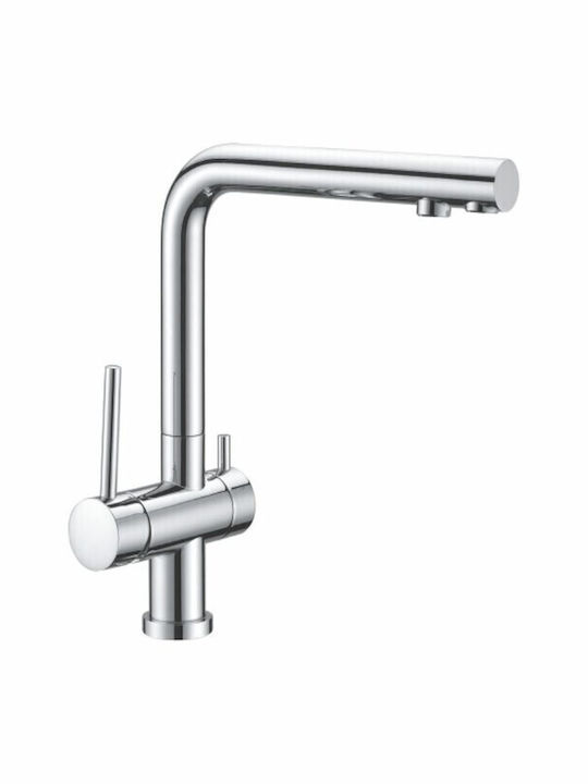 Macart Idea 200 Μπαταρία Κουζίνας Πάγκου Chrome
