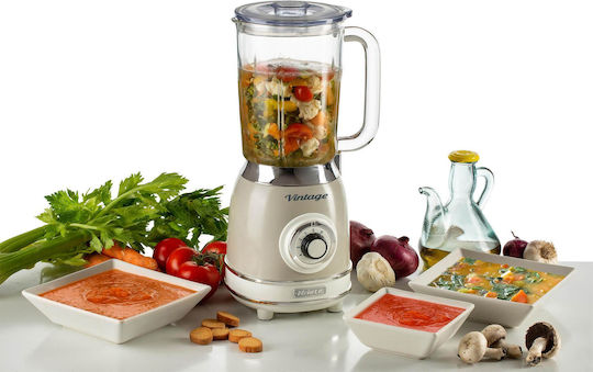 Ariete Vintage Blender With Glass Jug 1.5 Lt 1000W Beige
