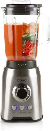 Domo Μπλέντερ με Πλαστική Κανάτα 1.5 lt 1000W Ασημί DO710BL