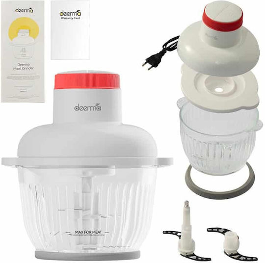 Deerma Mini Chopper Multi 300W With 2L Capacity Red