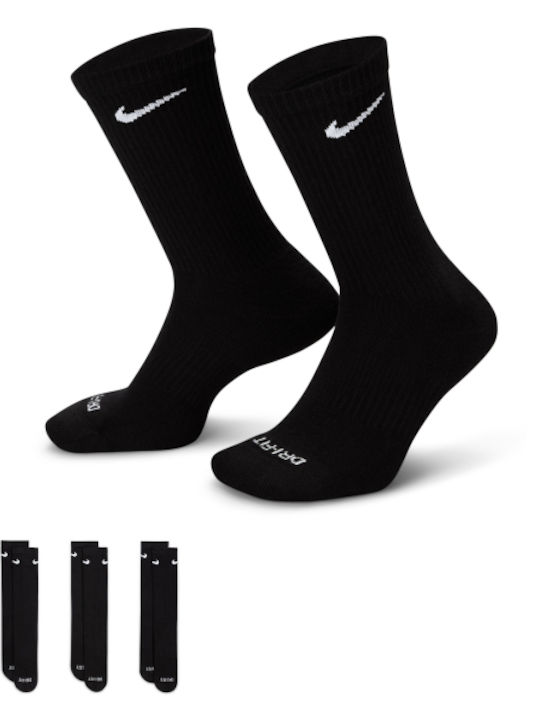 Nike EVERYDAY PLUS CUSHIONED Αθλητικές Κάλτσες Μαύρες 3 Ζεύγη