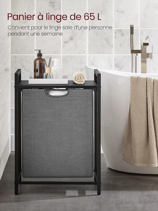 Vasagle Laundry Basket Metallic 65l 50x33x72cm Gray