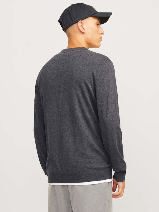 Men's Knitted Cardigan with Buttons Gray