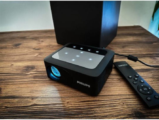 Philips NeoPix 110 NPX110/INT Mini Projector DLP HD Λάμπας LED με Wi-Fi και Ενσωματωμένα Ηχεία