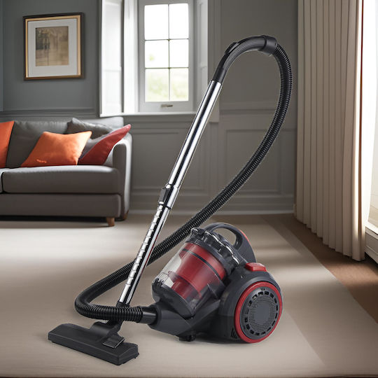 Cheffinger CF-VCC.3 Staubsauger 1500W Beutellos 3Es Rot