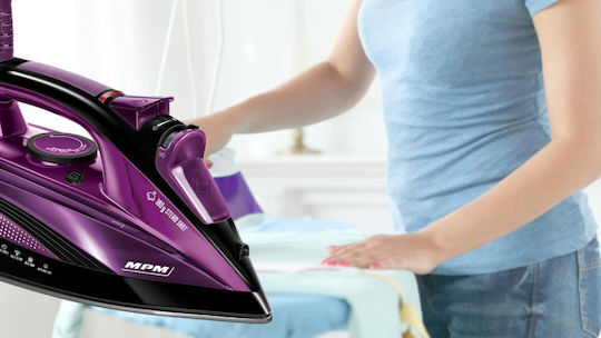 MPM Σίδερο Ατμού 2800W με Αντικολλητική Πλάκα και Συνεχόμενη Παροχή 50gr/min