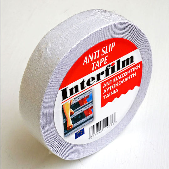 Interfilm Anti-Slip Self-Adhesive Grip Tape White 25mmx5m 1pcs 119-31