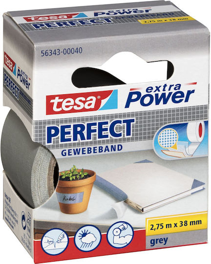 Tesa Tesa Extra Power Perfect Gewebeband 2,75m 38mm Grau