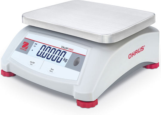 Ohaus Valor 1000 Digital Cântar de Bucătărie 1gr/6kg Albă