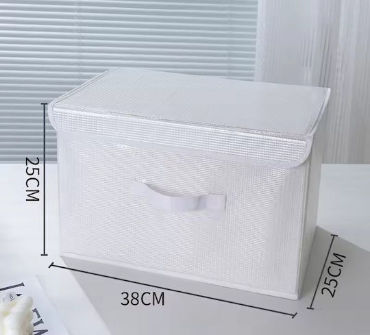 Smart Travel Kunststoff Aufbewahrungsbox mit Deckel Weiß 38x25x25cm 1Stück
