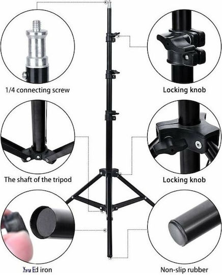 Foldable Camera Tripod 170cm Aluminum Up to 170cm and Load Capacity 3kg