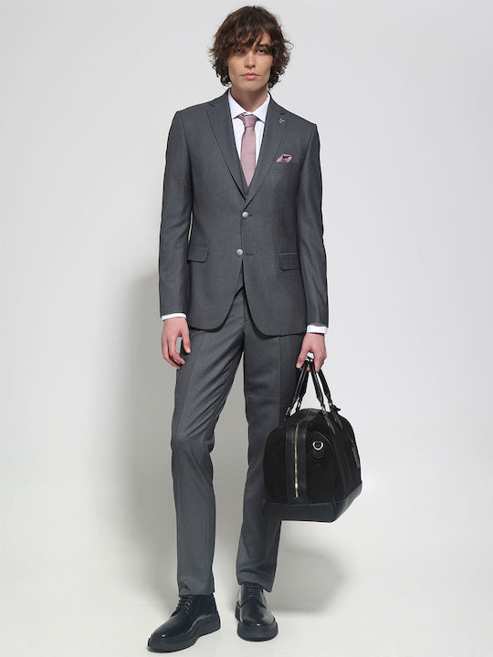 Tresor Men's Suit with Vest Dark Grey