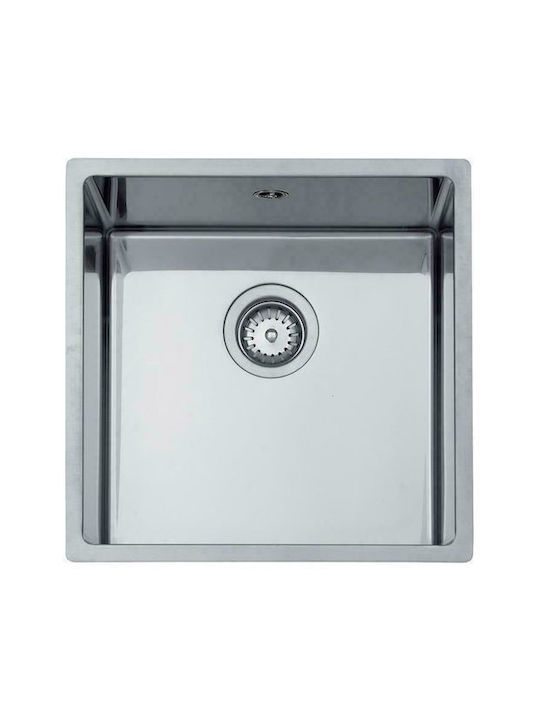 Teka Be Linea RS15 45.40 Υποκαθήμενος Νεροχύτης Inox Σατινέ Μ49xΠ44cm Ασημί