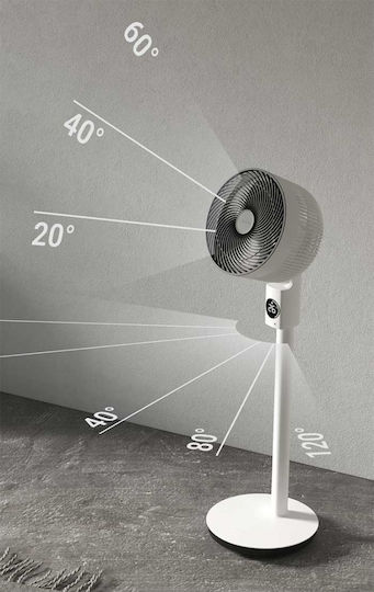 Meaco SEFTE10PS-EU Pedestal Fan 26W 10cm Diameter With Remote Control White