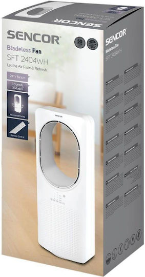 Sencor Ανεμιστήρας Χωρίς Πτερύγια 50W με Τηλεχειριστήριο Λευκός