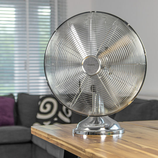 Klausberg Tabletop Fan 50W with 41cm Diameter Silver