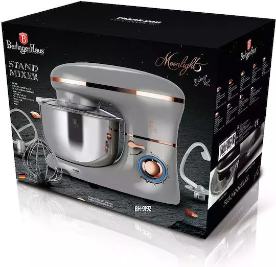 Berlinger Haus Stand Mixer 1300W with Stainless Mixing Bowl 6lt Silver