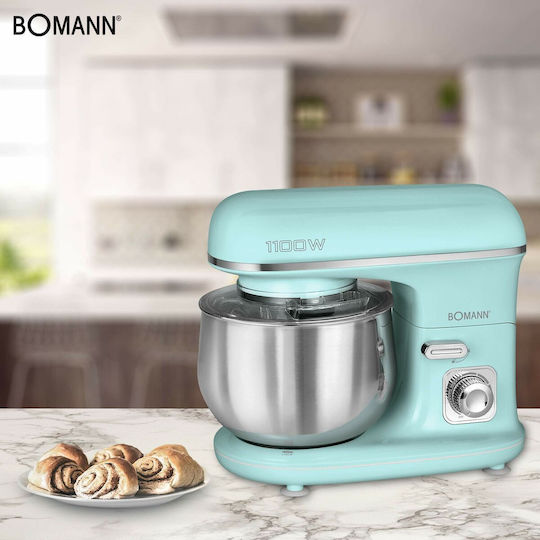 Bomann KM 6030 CB Stand Mixer 1100W with Stainless Bowl 5L Mint