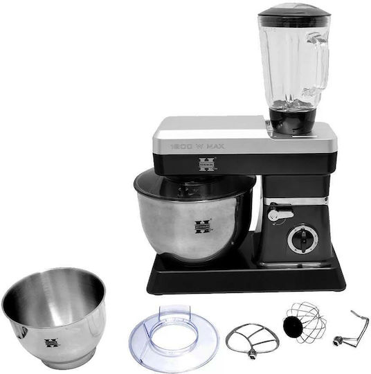 Herzberg HG-5029 Stand Mixer 1000W with Stainless Mixing Bowl 4.2lt Black