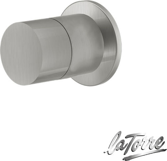 La Torre Elle Set Mixer & Deviation Îngropată pentru Duș 3 ieșiri Inox Argintiu