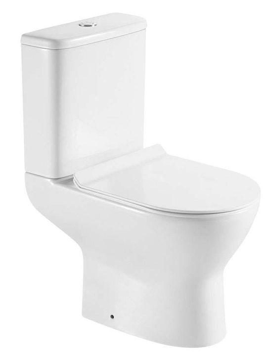 Karag Amfipolis Round Capac WC Subțire Închidere lentă Plastic 42x37.5cm Alb Karag Amfipolis Round Capac WC Subțire Închidere lentă Plastic 42x37.5cm Alb