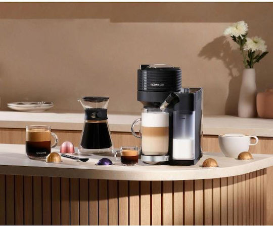 De'Longhi Lattissima Espressor pentru capsule Vertuo Presiune 19bar cu Spumant de lapte Neagră