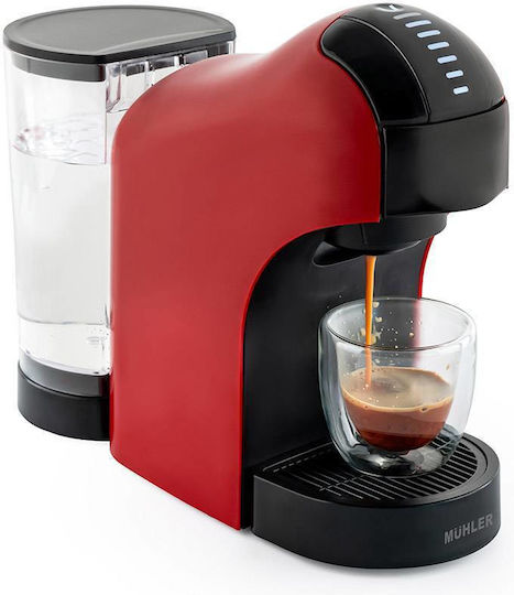 Muhler MCM-611 Pod Coffee Machine Nespresso Pressure 20bar Red
