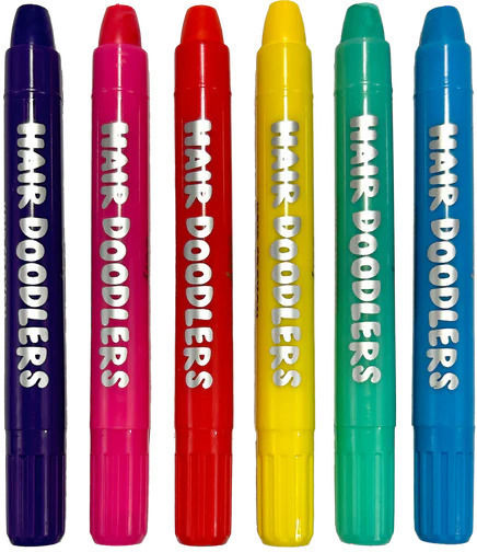 Hair Doodlers Colored Hair Pencils Set 6
