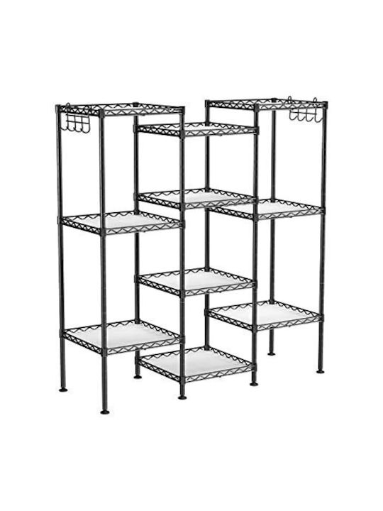 Songmics Επιδαπέδια Ραφιέρα Μπάνιου Μεταλλική 30x30x123.5cm