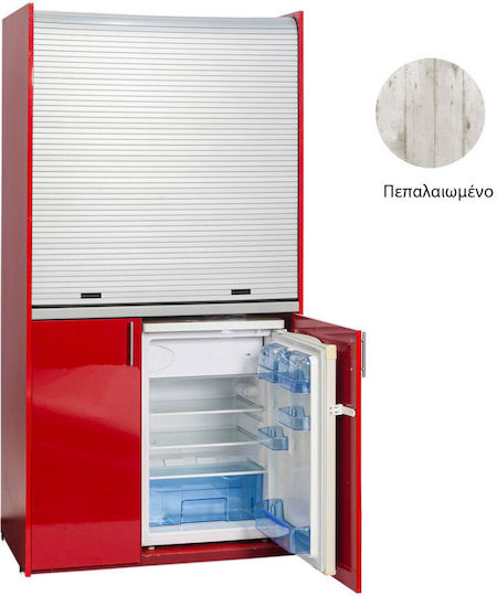Silver ΚΣ105 Πολυκουζινάκι με Αριστερή Γούρνα 105x65x209cm Μπεζ Πεπαλαιωμένο