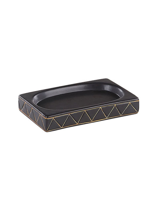 Beliani Ceramic Bathroom Accessory Set Black 5pcs