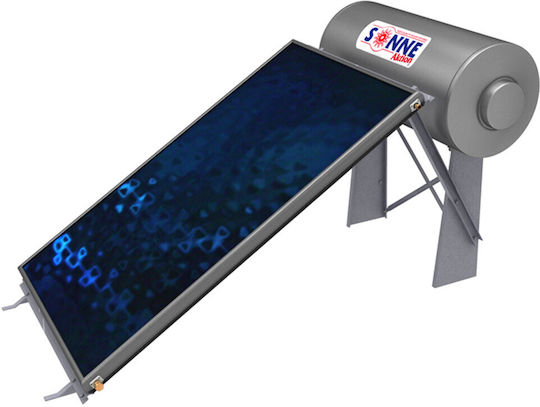 Sonne Atlas 120 Liter Copper Tank Solar Water Heater with Double Heating Sources and 1.6m² Solar Collector Low Height
