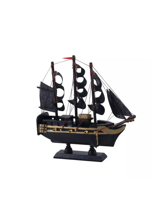 Corabie Pirat din Lemn Decorativă Black Pearl 16cm